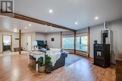 1033 Point Ideal Road, Lake Of Bays (Franklin), ON - Indoor With Fireplace