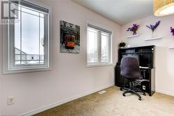 Office area featuring carpet - 