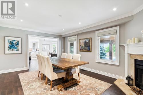 18 Harrowsmith Place, Richmond Hill, ON - Indoor Photo Showing Dining Room With Fireplace