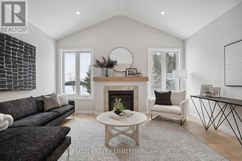 128 Graydon Drive, South-West Oxford (Mount Elgin), ON - Indoor Photo Showing Living Room With Fireplace