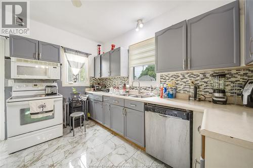 1143 Lincoln, Windsor, ON - Indoor Photo Showing Kitchen With Double Sink