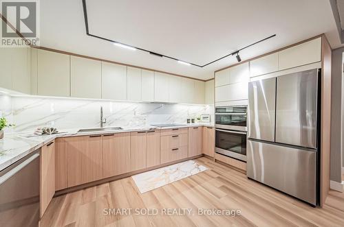 3201 - 10 Tangreen Court, Toronto, ON - Indoor Photo Showing Kitchen With Stainless Steel Kitchen With Upgraded Kitchen