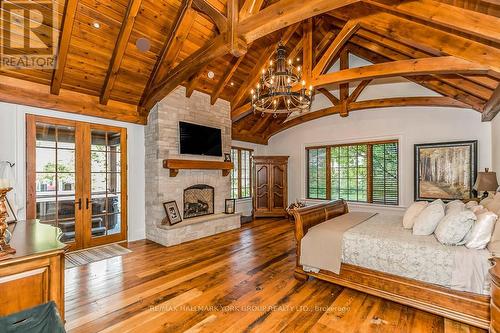 16 Hunters Glen Road, Aurora, ON - Indoor Photo Showing Bedroom With Fireplace