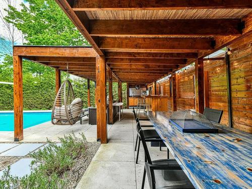 Cuisine - 55 Ch. De La Colline, Saint-Sauveur, QC - Outdoor With In Ground Pool With Exterior