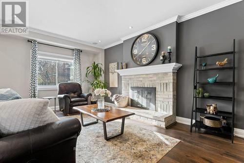 504 Mathewman Crescent, Burlington, ON - Indoor Photo Showing Living Room With Fireplace