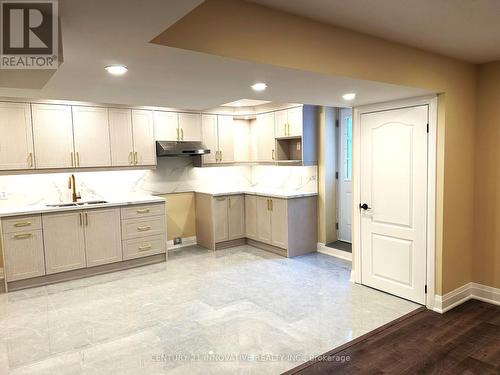 #Bsmt - 124 Hurst Drive, Ajax, ON - Indoor Photo Showing Kitchen With Double Sink