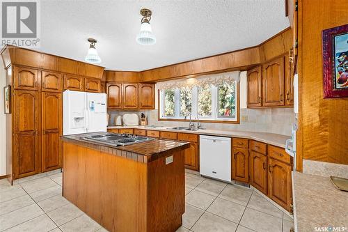 62 Calypso Drive, Moose Jaw, SK - Indoor Photo Showing Kitchen With Double Sink