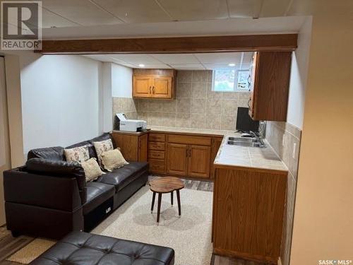 35 Mayo Street, Lanigan, SK - Indoor Photo Showing Kitchen With Double Sink