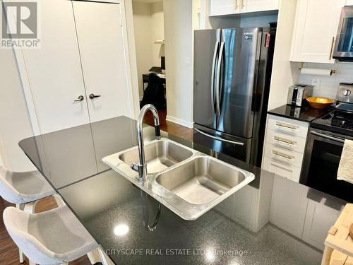 #3703 - 4070 Confederation Parkway, Mississauga, ON - Indoor Photo Showing Kitchen With Double Sink