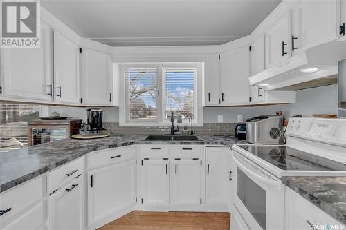 19 Matheson Crescent, Regina, SK - Indoor Photo Showing Kitchen With Double Sink