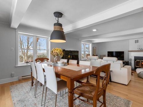 Interior - 81 Rg St-Claude, Saint-Philippe, QC - Indoor Photo Showing Dining Room With Fireplace