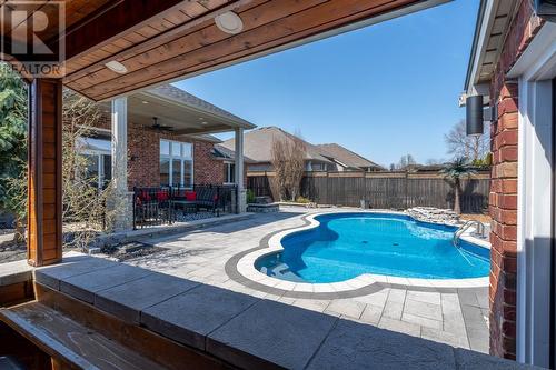 108 Paul Sloggett Court, Sarnia, ON - Outdoor With In Ground Pool With Deck Patio Veranda