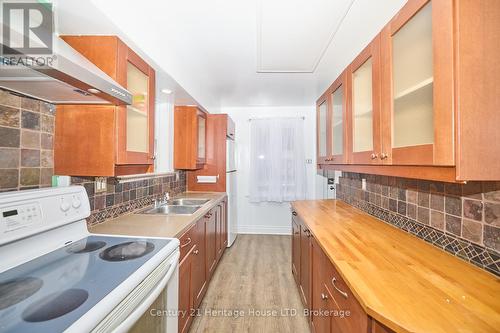 92 Carlton Street, St. Catharines (451 - Downtown), ON - Indoor Photo Showing Kitchen With Double Sink