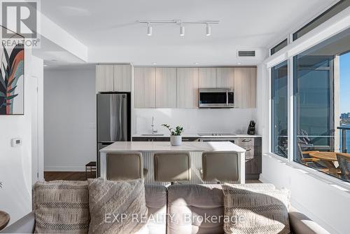 2510 - 1926 Lake Shore Boulevard W, Toronto, ON - Indoor Photo Showing Kitchen With Stainless Steel Kitchen With Upgraded Kitchen