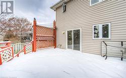 View of snow covered deck - 