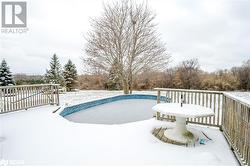 View of snow covered pool - 