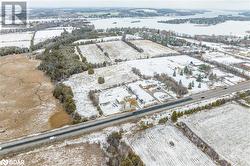 Snowy aerial view with a rural view - 