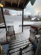 View of snow covered deck - 