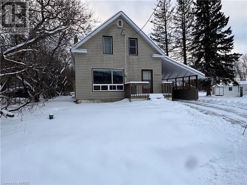 View of snow covered house - 354 Poplar Street, Mattawa, ON - Outdoor