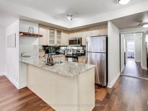 304-761 Bay St, Toronto, ON - Indoor Photo Showing Kitchen With Double Sink