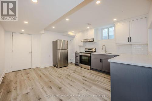 Bsmt - 3899 Arvona Place, Mississauga, ON - Indoor Photo Showing Kitchen With Stainless Steel Kitchen With Upgraded Kitchen