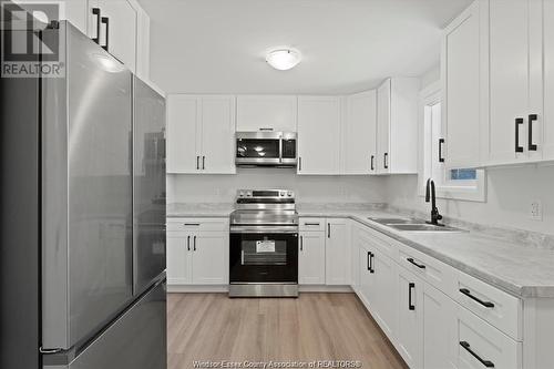 1855 Meldrum Unit# Lower #2, Windsor, ON - Indoor Photo Showing Kitchen With Stainless Steel Kitchen With Double Sink