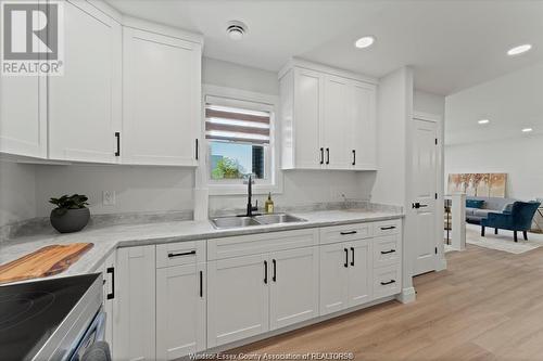 1855 Meldrum Unit# Upper #1, Windsor, ON - Indoor Photo Showing Kitchen With Double Sink