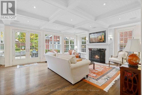 32 Ava Road, Toronto, ON - Indoor Photo Showing Living Room With Fireplace