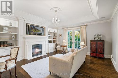 32 Ava Road, Toronto, ON - Indoor Photo Showing Living Room With Fireplace