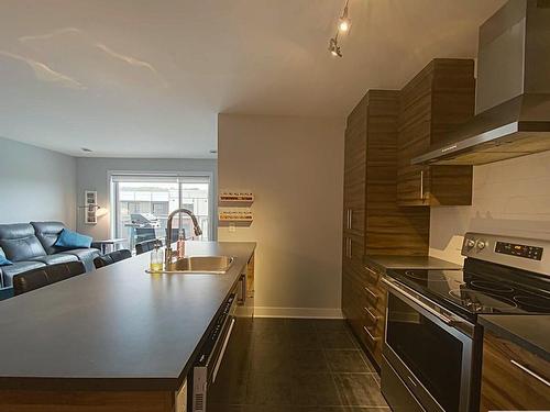 Cuisine - 407-10080 Rue De L'Épervier, Mirabel, QC - Indoor Photo Showing Kitchen With Double Sink