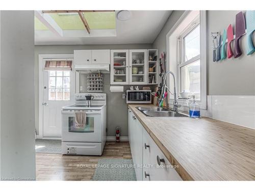 21 Wellington St N, Kitchener, ON - Indoor Photo Showing Kitchen With Double Sink