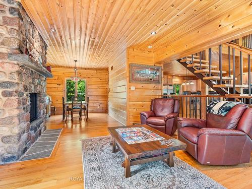 142 Paddy'S Lane, Westport, ON - Indoor Photo Showing Living Room With Fireplace