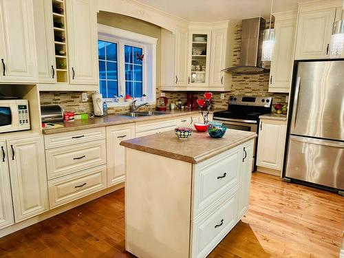 Kitchen - 18 Allée Georgine, Les Îles-De-La-Madeleine, QC - Indoor Photo Showing Kitchen With Double Sink