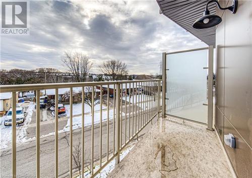 View of balcony - 301 Westmount Road W Unit# 204, Kitchener, ON - Outdoor With Balcony