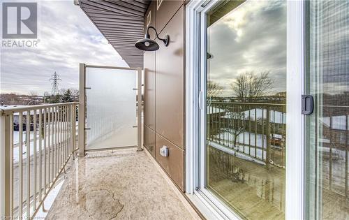 View of balcony - 301 Westmount Road W Unit# 204, Kitchener, ON - Outdoor With Balcony With Exterior