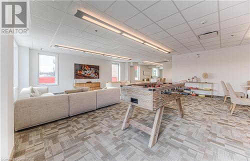 Game room featuring a paneled ceiling and carpet - 301 Westmount Road W Unit# 204, Kitchener, ON - Indoor Photo Showing Other Room