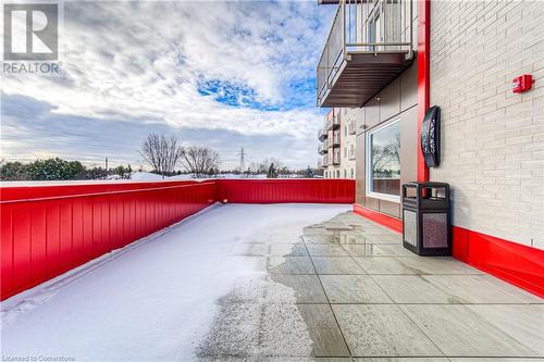 View of patio with a balcony - 301 Westmount Road W Unit# 204, Kitchener, ON - Outdoor