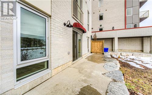 View of patio / terrace - 301 Westmount Road W Unit# 204, Kitchener, ON - Outdoor With Exterior