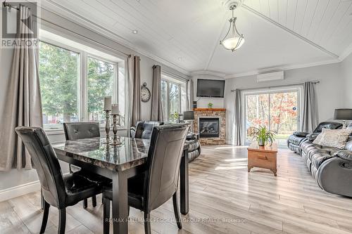 2 Jordan Lane, Huntsville, ON - Indoor Photo Showing Dining Room With Fireplace