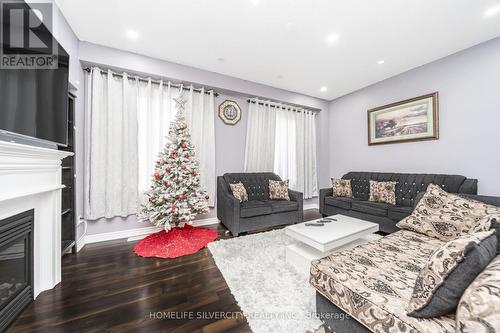 9 Magdalene Crescent, Brampton, ON - Indoor Photo Showing Living Room With Fireplace