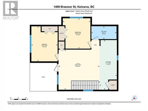 Upper level of carriage home, 2 bed 1 bath - 1400-1404 Braemar Street, Kelowna, BC - Other