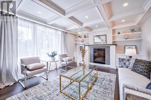 1336 Bunnell Drive, Burlington, ON - Indoor Photo Showing Living Room With Fireplace