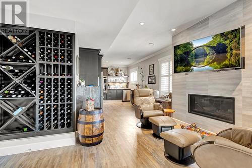 Suite - 12872 Lake Hill Drive, Lake Country, BC - Indoor Photo Showing Living Room With Fireplace