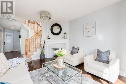 4361 Violet Road, Mississauga, ON - Indoor Photo Showing Living Room With Fireplace