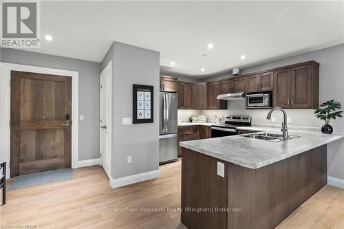 105 - 187 Victoria Street W, North Huron (Wingham), ON - Indoor Photo Showing Kitchen With Double Sink With Upgraded Kitchen