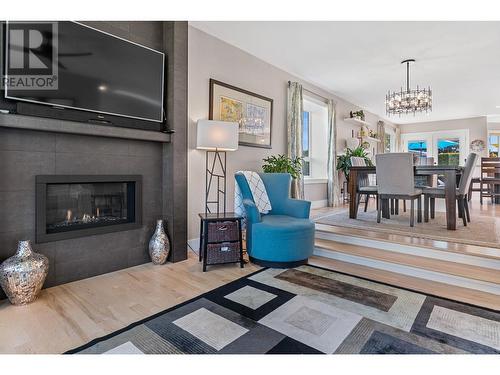 2663 Paula Road, West Kelowna, BC - Indoor Photo Showing Living Room With Fireplace