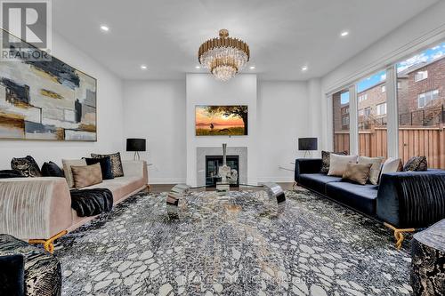 112 Holland Vista Street, East Gwillimbury, ON - Indoor Photo Showing Living Room With Fireplace