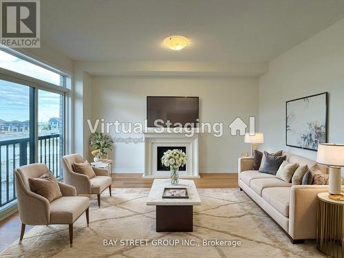 1013 Pisces Trail, Pickering, ON - Indoor Photo Showing Living Room With Fireplace