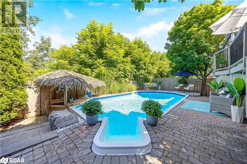 110 Pentland Road, Waterdown, ON - Outdoor With In Ground Pool With Deck Patio Veranda With Backyard