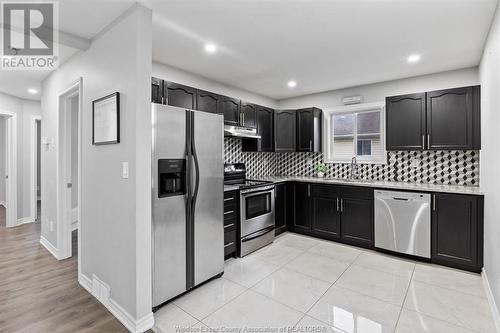 724 Cabana Road East, Windsor, ON - Indoor Photo Showing Kitchen With Double Sink